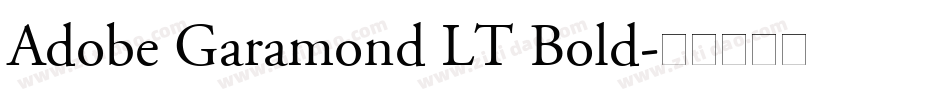 Adobe Garamond LT Bold字体转换